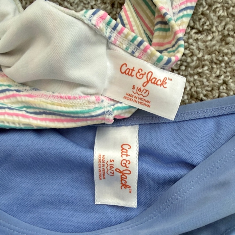 Cat & Jack Multicolor Striped Bikini Set - Picture 2 of 3